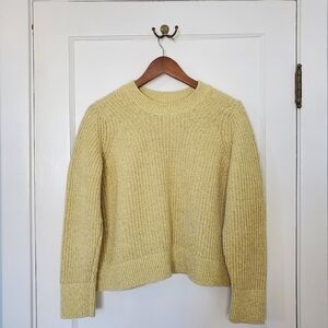 Banana Republic Chunky Cable Knit Cropped Sweater – Size XL – Banana Cream
